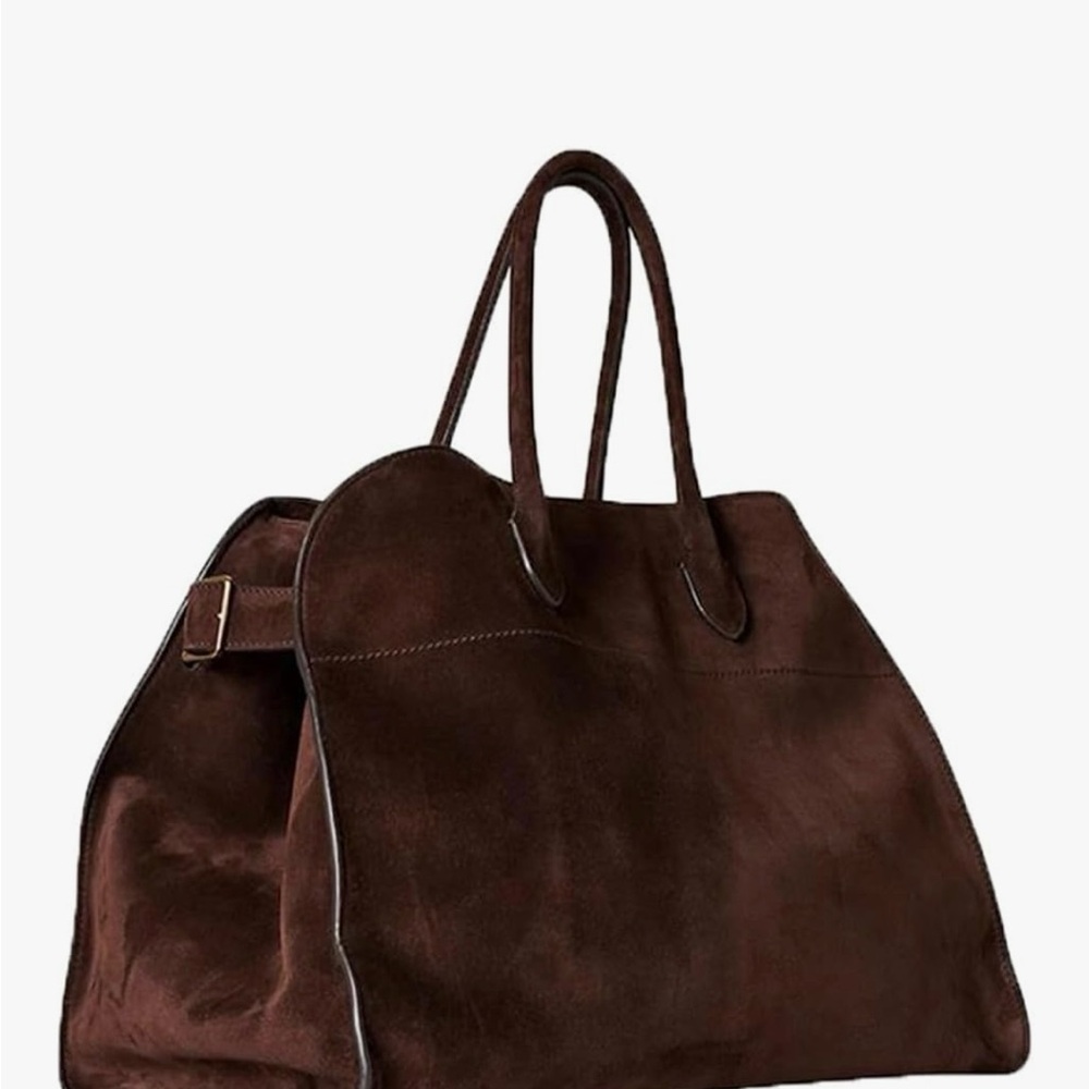 Amazon Dark Brown Suede Tote Bag
